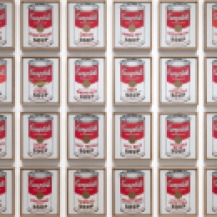 Campbell's Soup Cans Andy WARHOL 1962 Peinture polymère synthétique peinte sur 32 cadres. Chaque cadre mesure 50.8 x 40.6 cm